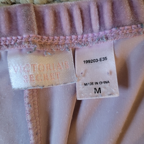 Pink Velvet Wide Leg Pants Size Medium By Victoria Secret - Picture 9 of 10